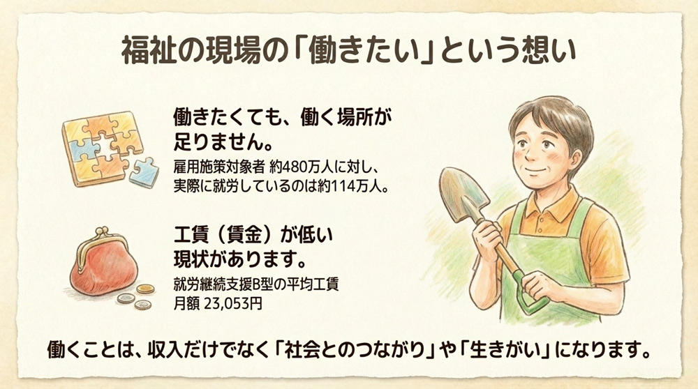 【福祉分野の背景】障害者の就労機会拡大と社会参加