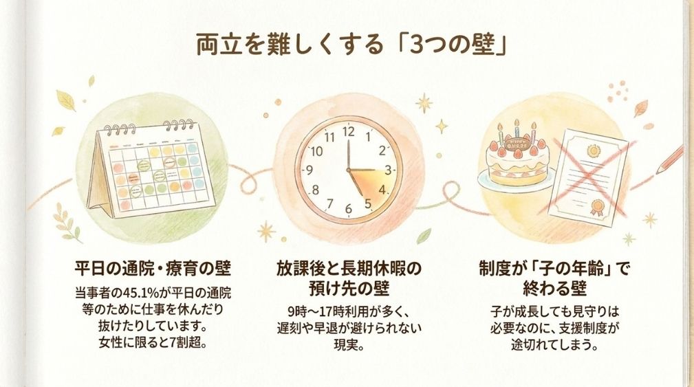 障がい児の育児と仕事の両立を難しくする3つの壁