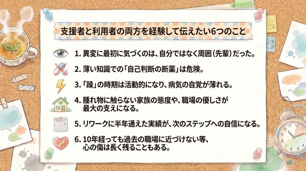 自分の異変に気づけなかった経験から伝えたい6つのこと