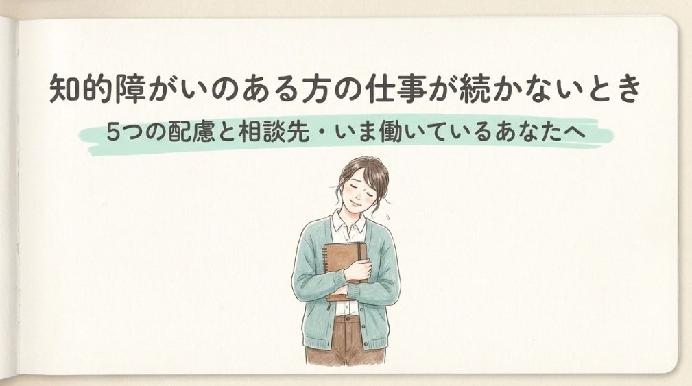 知的障がいのある方の仕事が続かないとき|5つの配慮と相談先