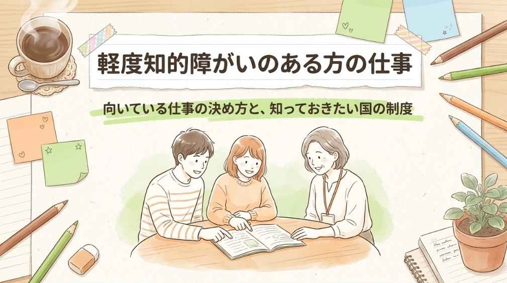 軽度知的障がいのある方の仕事。向いている仕事の決め方と、知っておきたい国の制度