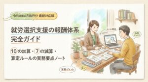 就労選択支援の報酬|加算10種・減算7種と算定できない日